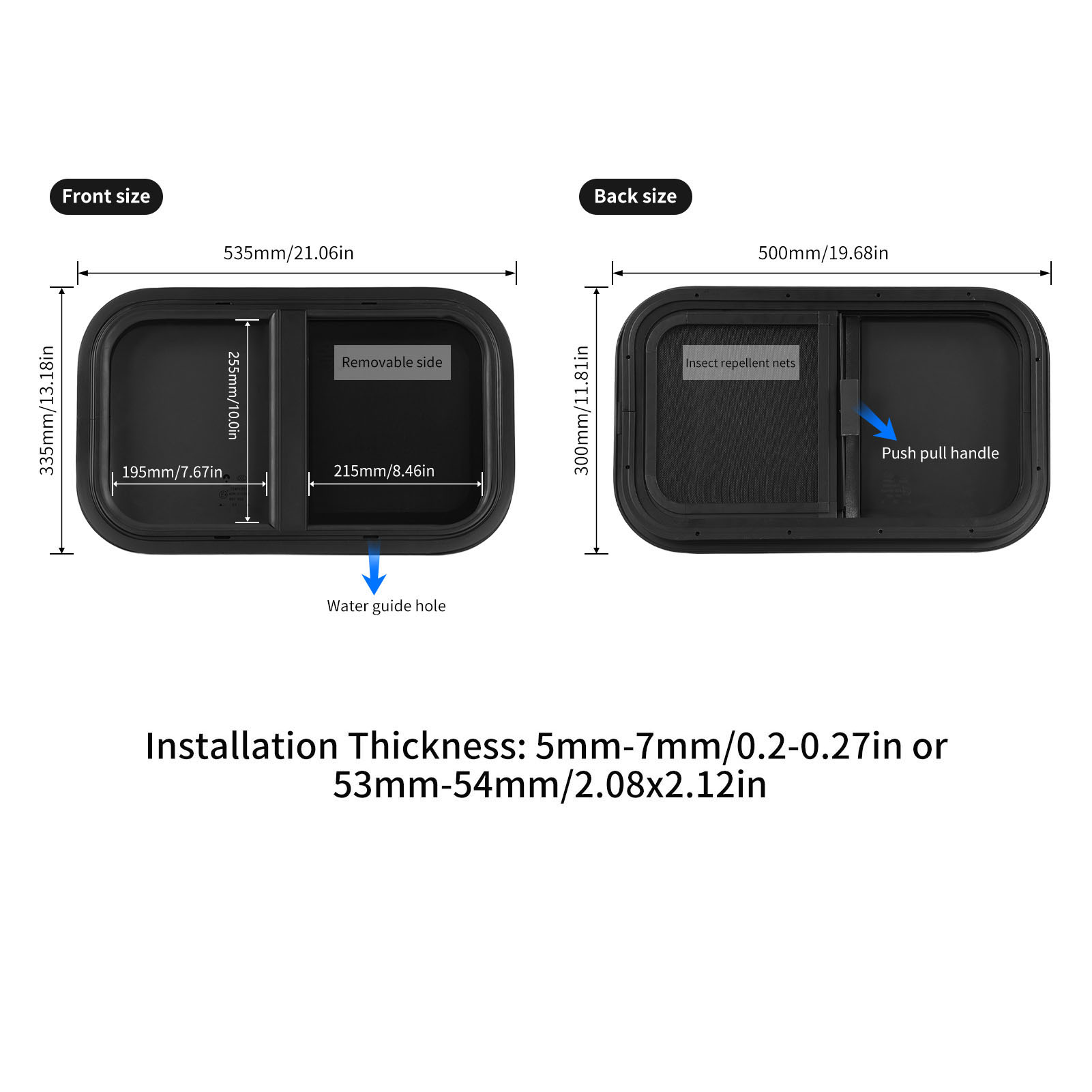 500x300mm RV itme çekme pencer - Window Lock Bar incelemesi ve fiyatı